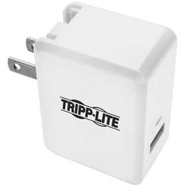 Tripp Lite USB Wall Charger Travel Charger w/ Quick Charge 4x Faster Charge, 18 W Output Power, 120 V AC, 230 V AC Input Voltage, 3.6 V DC, 6.5 V DC, 9 V DC, 12 V DC, 5 V DC, 6 V DC Output Voltage, 3 A Output Current