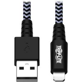 Tripp Lite Heavy Duty Lightning to USB Sync/Charge Cable Apple iPhone iPad 10ft - 10 ft Lightning/USB Data Transfer Cable for iPhone, iPod, iPad, Wall Charger - First End: 1 x Type A Male USB - Second End: 1 x 8-pin Lightning Male Proprietary Connec