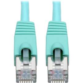 Tripp Lite Cat6a Snagless Shielded STP Patch Cable 10G, PoE, Aqua M/M 1ft, 1 ft Category 6a Network Cable for Network Device, Workstation, Switch, Hub, Patch Panel, Router, Modem, VoIP Device, Surveillance Camera, Server, POS Device, First End: 1 x RJ-45 