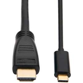 Tripp Lite, Pro Av Tripp Lite USB C to HDMI Adapter Cable USB 3.1 Gen 1 4K M/M USB-C Black 6ft, 5.91 ft HDMI/Thunderbolt 3 A/V Cable for Smartphone, Projector, Chromebook, Notebook, Monitor, Tablet, Audio/Video Device, MacBook, HDTV, Gaming Console, Blu-r