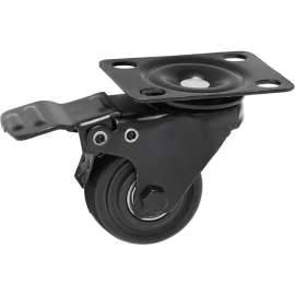 V7 Rack Casters Set of 4, 2" Diameter, Steel, Rubber, 4 / Set