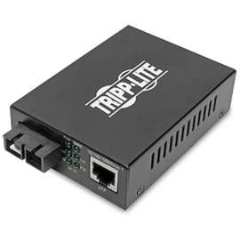 Tripp Lite SC Multimode Fiber to Gbe Media Converter POE+ 10/100/1000 550M, 1 x Network (RJ-45), 1 x SC Ports, DuplexSC Port, Multi-mode