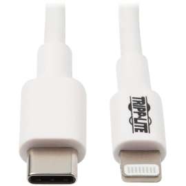 Tripp Lite Lightning to USB C Sync / Charging Cable Apple iPhone iPad 3ft 3', 3 ft Lightning/USB Data Transfer Cable for iPhone, iPad, iPod, MacBook, Chromebook, Wall Charger, External Hard Drive, iPad mini, iPad Air, iPod touch, iPad Pro, First End: 1 x