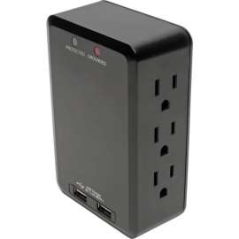 Tripp Lite Direct Plug-In Surge Protector Side Load 6 Outlet & 2 USB Ports - 6 x NEMA 5-15R, 2 x USB - 1800 VA - 1050 J - 120 V AC Input