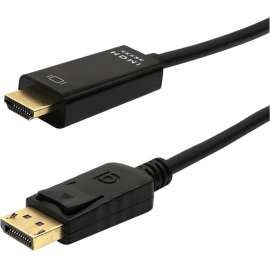 4XEM 4K Displayport to HDMI Cable 3ft, 3 ft DisplayPort/HDMI A/V Cable for Projector, TV, Monitor, Notebook, Audio/Video Device, HDTV, DVD Player, Blu-ray Player, First End: 1 x 19-pin HDMI 2.0 Digital Audio/Video, Male, Second End: 1 x 20-pin DisplayPort