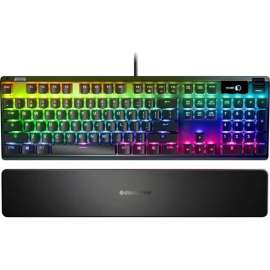 SteelSeries Apex PRO Keyboard, Cable Connectivity, USB Interface Volume Control, Skip, Pause, Rewind, Brightness Hot Key(s), Mac OS, PC, Windows, Mechanical Keyswitch