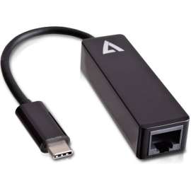 V7 Black USB Video Adapter USB-C Male to RJ45 Male, USB Type C, 1 Port(s), 1, Twisted Pair