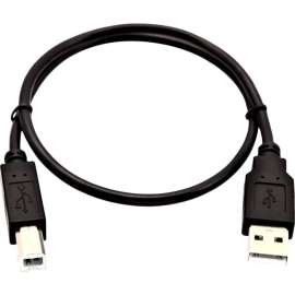 V7 Black USB Cable USB 2.0 A Male to USB 2.0 B Male 0.5m 1.6ft, 1.64 ft USB Data Transfer Cable for Peripheral Device, Printer, Scanner, Media Player, Flash Drive, Digital Camera, Network Adapter, First End: 1 x USB 2.0 Type A, Male, Second End: 1 x USB 2