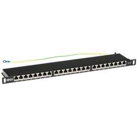 Tripp Lite Cat6a Patch Panel 24-Port High-Density Shielded Dual IDC 0.5URM - 24 Port(s) - 24 x RJ-45 - 0.5U High - Rack-mountable