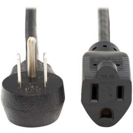 Tripp Lite Power Extension Cord Right-Angle 5-15P to 5-15R 18AWG 10A 15ft - For Computer, Workstation, Monitor, Server, Rack Server, Printer, PDU, UPS - 120 V AC / 10 A - Black - North America
