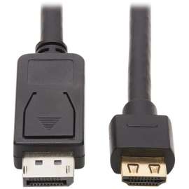 Tripp Lite DisplayPort to HDMI Adapter Active DP 1.2a to HDMI 2.0 M/M 15ft, 15 ft DisplayPort/HDMI A/V Cable for Audio/Video Device, Monitor, Projector, HDTV, Chromebook, Tablet, Notebook, MacBook, PC, MAC, Desktop Computer, ..., First End: 1 x HDMI Male 