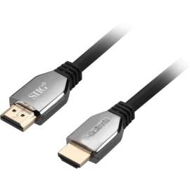 SIIG 8K Ultra High Speed HDMI Cable, 6.6ft, 6.60 ft HDMI A/V Cable for Audio/Video Device, Desktop Computer, Notebook, Blu-ray Player, TV, Projector, First End: 1 x 19-pin HDMI 2.1 Type A Digital Audio/Video, Male