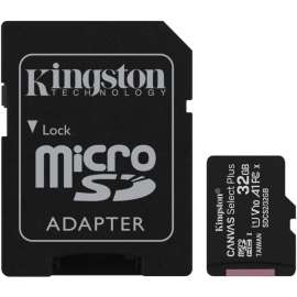 Kingston Mobile Kingston Canvas Select Plus 32 GB Class 10/UHS-I (U1) microSDHC, 1 Pack, 100 MB/s Read, Lifetime Warranty