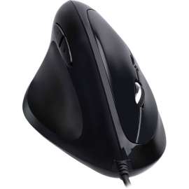 Adesso TAA Compliant Left-Handed Vertical Ergonomic Mouse - Optical - Cable - Black - USB Type A - 2400 dpi - Scroll Wheel - 6 Button(s) - Left-handed Only - TAA Compliant