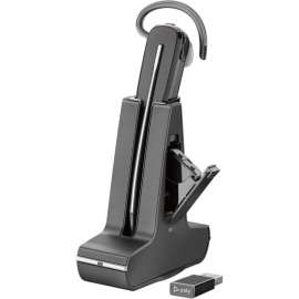 Poly Plantronics Savi 8245 UC, Convertible, Unlimited talk time, Standard - Mono - Wireless - DECT 6.0 - 590.6 ft - 32 Ohm - 20 Hz - 20 kHz - Over-the-ear, Earbud - Monaural - In-ear - Noise Cancelling Microphone - Black