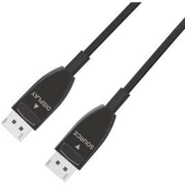 4XEM 20M 65ft Active Optical Fiber 1.4 DisplayPort Cable, 65.62 ft Fiber Optic A/V Cable for Audio/Video Device, Home Theater System, First End: 1 x DisplayPort 1.4 Digital Audio/Video, Male, Second End: 1 x DisplayPort 1.4 Digital Audio/Video