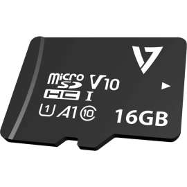 V7 VPMSDH16GU1 16 GB Class 10/UHS-I microSDXC, 90 MB/s Read, 10 MB/s Write, 5 Year Warranty