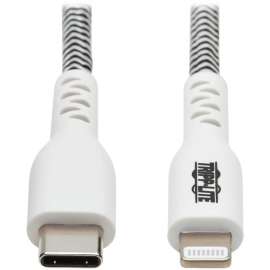 Tripp Lite USB C to Lightning Sync/Charging Cable Heavy Duty 2.0 M/M iPhone iPad 3ft, 3 ft Lightning/USB-C Data Transfer Cable for iPhone, iPad, iPod, Wall Charger, Car Charger, MacBook Pro, Notebook, iPad mini, iPad Air, iPad Pro, iPod touch, First End: 