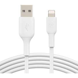 Belkin Lightning/USB Data Transfer Cable, 9.84 ft Lightning/USB Data Transfer Cable, First End: Lightning, Male, Second End: USB Type A
