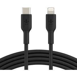 Belkin BoostCharge USB-C to Lightning Cable (1 meter / 3.3 foot, Black) - 3.28 ft Lightning/USB-C Data Transfer Cable for iPhone, iPad - First End: 1 x Lightning Male - Second End: 1 x USB Type C Male - MFI - Black