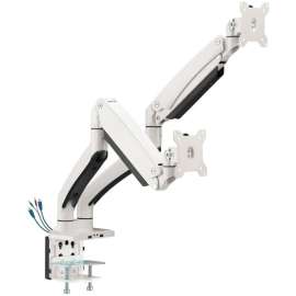 SIIG Dual Monitor Aluminum Heavy Duty Desk Mount with USB and Audio Ports, 17" to 35", VESA 75x75, 100x100
