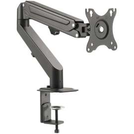 SIIG Single Gas Spring C-Clamp Monitor Desk Mount - 17" to 27" - Full Motion Articulating Monitor Arm - 75 x 75 / 100 x 100 VESA Standard - Weight up to 14.3 lbs - Ergonomic and space saver - Flexiable & Free Adjustment - Integrated Cable Management