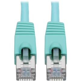 Tripp Lite Cat6a Ethernet Cable 10G STP Snagless Shielded PoE M/M Aqua 15ft - 15 ft Category 6a Network Cable for Network Device, Switch, Hub, Patch Panel, Router, Modem, VoIP Device, Surveillance Camera, Server, PoE-enabled Device - First End: 1 x