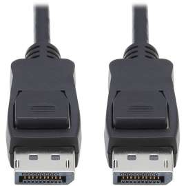 Tripp Lite DisplayPort 1.4 Cable w Latching Connectors 8K HDR M/M Black 1ft, 1 ft DisplayPort A/V Cable for Audio/Video Device, Blu-ray Player, Gaming Console, Notebook, Tablet, TV, Monitor, Projector, Audio/Video Box, Home Theater System, Digital Signage
