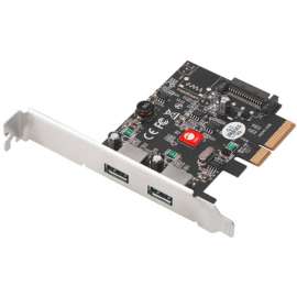 SIIG USB 3.1 2 Port PCIe Host Adapter, Type A, 10Gb/s Transfer Rate