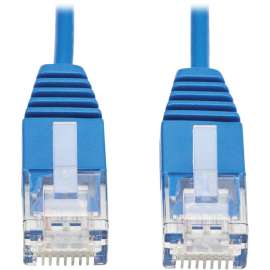 Tripp Lite Cat6a 10G Certified Molded Ultra-Slim UTP Ethernet Cable (RJ45 M/M), Blue, 6 in., 6" Category 6a Network Cable for Network Device, Server, Switch, Router, Printer, Computer, Photocopier, Modem, First End: 1 x RJ-45 Network, Male, Second End: 1