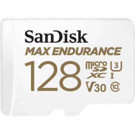 SanDisk MAX ENDURANCE 128 GB Class 10/UHS-I (U3) microSDHC, 1 Pack, 100 MB/s Read, 40 MB/s Write, 10 Year Warranty