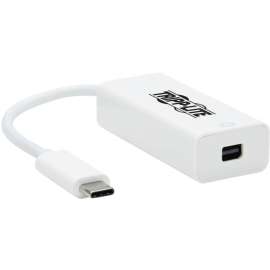 Tripp Lite, Pro Av Tripp Lite USB C to Mini DisplayPort Adapter Cable w Equalizer 8K White USB C to mDP 6in, 1 x Type C Male USB, 1 x Mini DisplayPort Female Digital Audio/Video, 7680 x 4320 Supported
