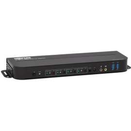 Tripp Lite HDMI USB KVM Switch 4-Port 4K 60Hz HDR HDCP 2.2 IR USB Sharing - 4 Computer(s) - 1 Local User(s) - 4096 x 2160 - 8 x USB - 5 x HDMI