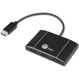 Siig Triple 4K DisplayPort 1.4 to 2 DP & HDMI MST Hub Splitter, Supports Mirror, Extended & Panoramic Mode