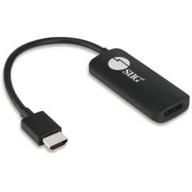SIIG HDMI to DisplayPort 1.2 4K 60Hz Converter Adapter, NOT a Bi-Directional Adapter, Compliant with HDMI 2.0a & HDCP 2.2