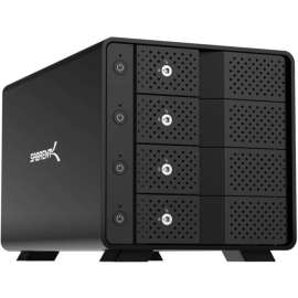 Sabrent DS-SC4B Drive Dock SATA/600, USB 3.2 (Gen 2) Type C Host Interface External, Black, Hot Swappable Bays, 4 x HDD Supported