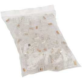 Tripp Lite Cat6 RJ45 Pass-Through UTP Modular Plug, 100 Pack - 100 Pack - 1 x RJ-45 Network Male - Clear - TAA Compliant