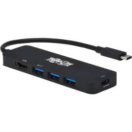 Tripp Lite, Pro Av Tripp Lite USB C Multiport Adapter 4K60Hz HDMI 3 USB-A Hub 100W PD Charging, 1 x Type C Male USB, 3 x Type A Female USB, 1 x HDMI Female Digital Audio/Video, 1 x Type C Female USB, 4096 x 2160 Supported