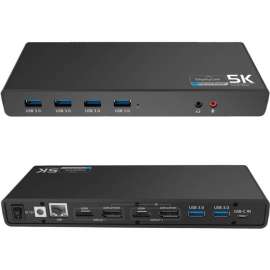 4XEM USB-C 4K Ultra HD Multi-Display Universal Docking Station, for Notebook/Monitor, USB 3.1 (Gen 1) Type C, 6 x USB 3.0, USB Type-C