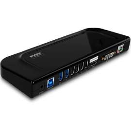 4XEM USB 3.0 Slim Universal Docking Station (Black), for Notebook, USB 3.0 Type B, 6 x USB Ports, 4 x USB 2.0