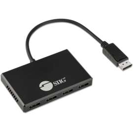 Siig 4 Port 8K DisplayPort 1.4 to DisplayPort MST Hub Splitter, 32.4Gbps Bandwidth, MacOS Not Supported