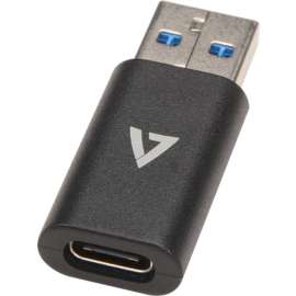 V7 USB A Male to USB-C Female USB 3.2 Gen2 10 Gbps Black, USB 3.0 Type A Male, 1 x Type C USB 3.2 (Gen 1) USB Female, Black