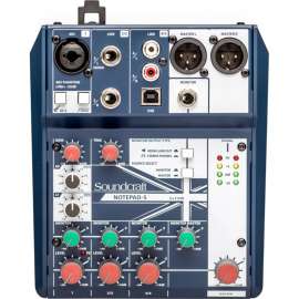 Harman Soundcraft Small-format Analog Mixing Console with USB I/O, Analog, 5 Channel(s), High Pass Filter, Low Pass Filter, USB