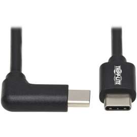Tripp Lite USB C Charging Cable USB 2.0 M/M 60W PD Charging Right-Angle 2M, 6.56 ft Thunderbolt 3 Data Transfer Cable for Smartphone, Computer, Charger, Power Bank, MacBook Pro, Chromebook, Notebook, Docking Station, Wall Charger, External Hard Drive, PC,