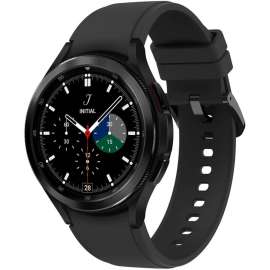 Samsung Galaxy Watch4 Classic, 46mm, Black, Bluetooth, Accelerometer, Gyro Sensor, Barometer, Ambient Light Sensor, Digital Compass, Optical Heart Rate Sensor, Electrical Heart Sensor, Text Messaging, Music Player, Heart Rate, Calories Burned, 16 GB