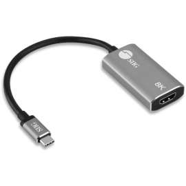 SIIG USB-C to HDMI Adapter, 8K, USB-C to HDMI Converter, Supports Resolutions Up to 7680x4320@60Hz & 3840x2160@120Hz with DSC Function