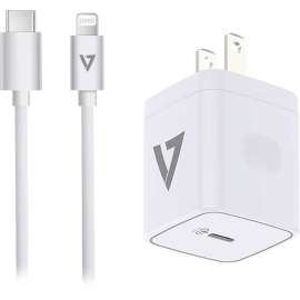 V7 ACUSBC20WPD-BDL-1N AC Adapter, 20 W, 120 V AC, 230 V AC Input, 12 V DC/3 A, 9 V DC, 5 V DC Output, White