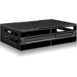 Cremax Icy Dock FlexiDOCK MB024SP-B Drive Enclosure 12Gb/s SAS, SATA/600, Serial ATA/600 Host Interface External, Black, Hot Swappable Bays, 4 x HDD Supported