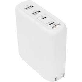 Rocstor 100W 4-Port Smart USB-C Power AC Adapter Charger, 2x USB-C & 2x USB Type-A Output, Simultaneously charge multiple devices, For Apple MacBook Air (30W & 45W), MacBook Pro 13" & 14" (61 & 67W), MacBook Pro 15" & 16" (87W & 96W), iPhone, iPad, Samsun
