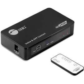 Siig 3x1 4K HDMI 2.0 Switch with IR & Voice APP Control, Supports 3 Switching Methods, APP Control and Voice Control